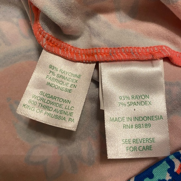 Lilly Pulitzer Coral and Blue Mini Dress - Picture 12 of 14